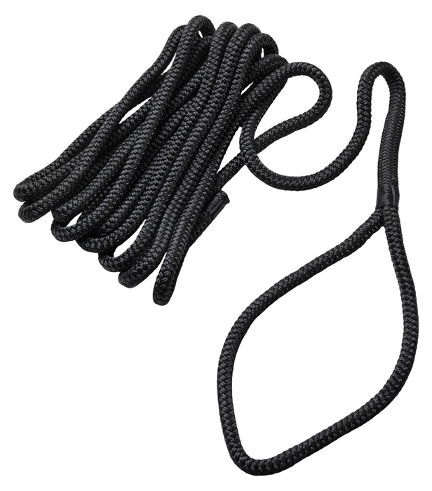 Fortøjningsline sort Ø14 mm x 6 meter